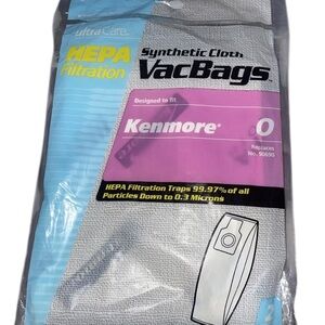 Kenmore Type O HEPA Filtration Synthetic Cloth VacBags Replaces No. 50690 2 Bags